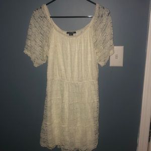 White dress with lace